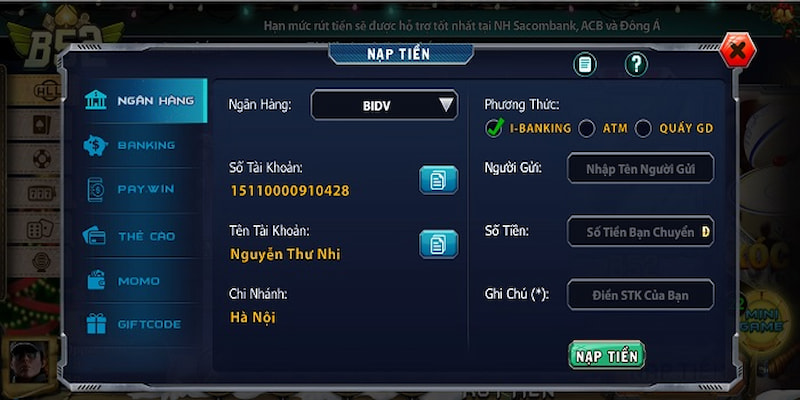 Giới thiệu về B52club và hệ thống nạp tiền